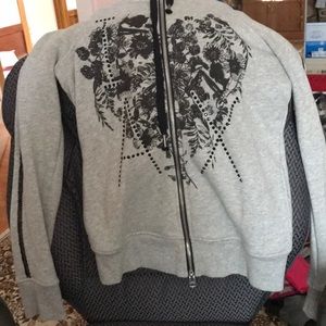 Light grey armani exchange hoodie